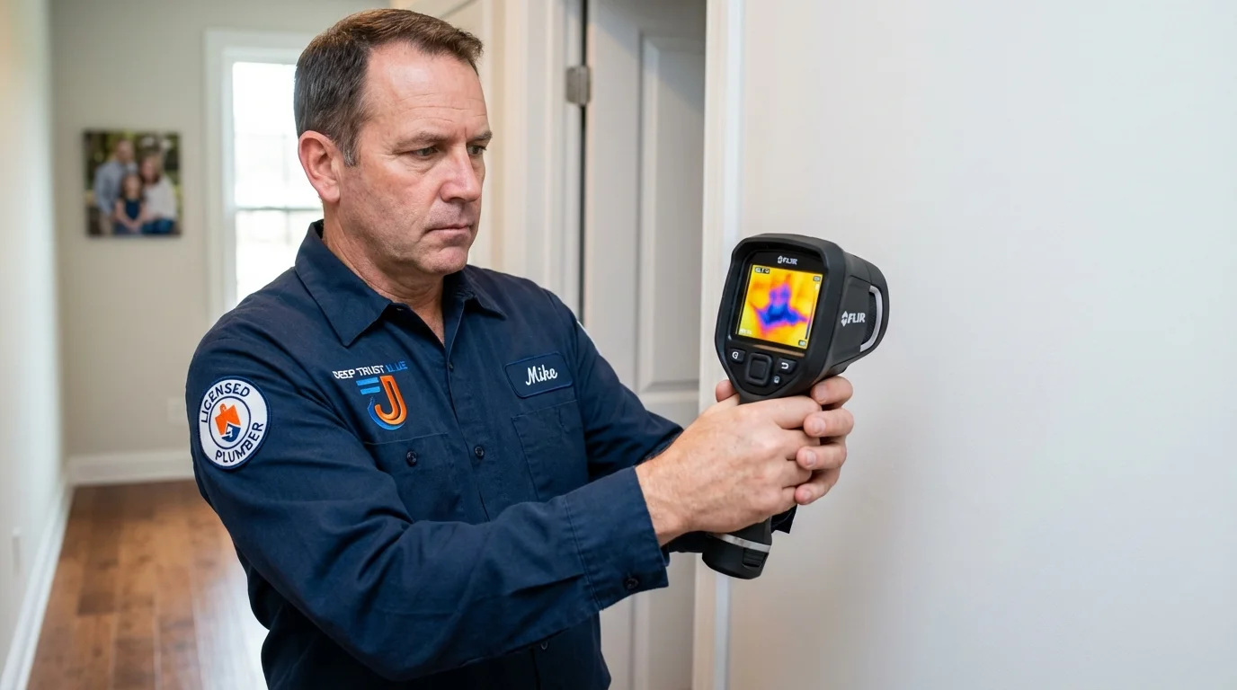 Thermal imaging leak detection by Johns Plumbing LLC in Roslyn Heights